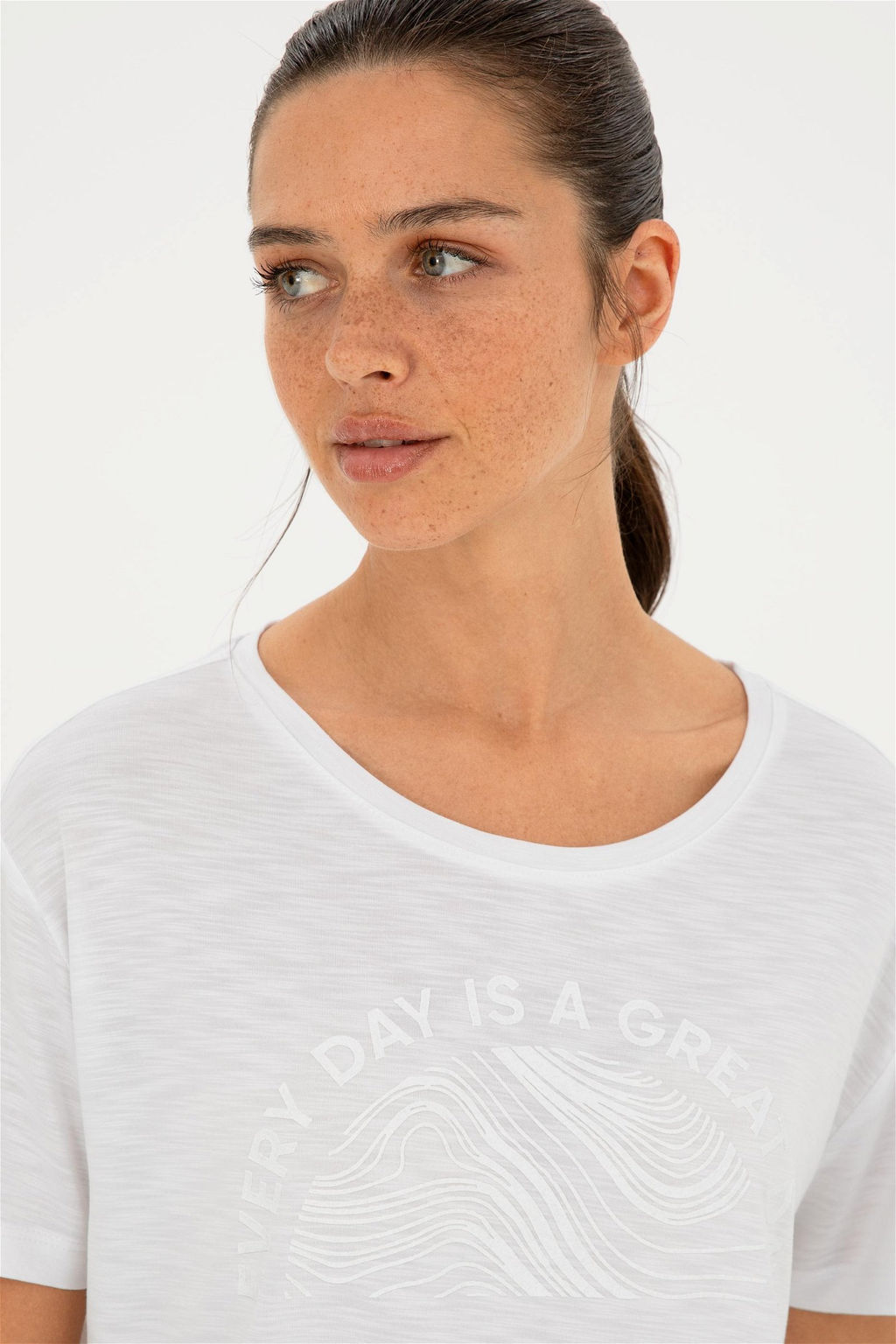 U. S. Polo Assn / Женская белая футболка с круглым вырезом - U.s. polo assn фото 2