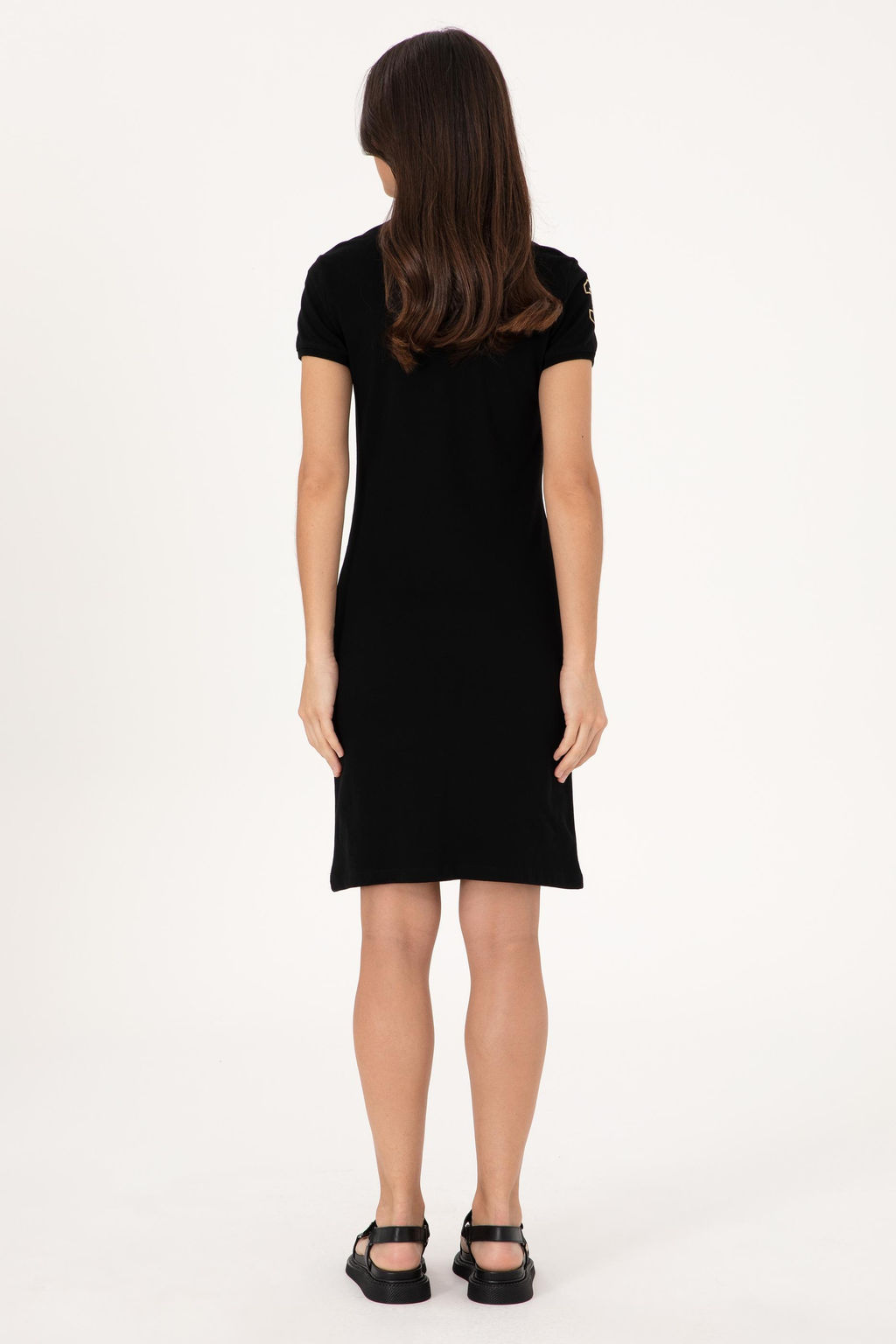 Kad_n Siyah Polo Yaka Mini Boy _rme Elbise Sepette S_rpriz _ndirim - U.s. polo assn фото 4