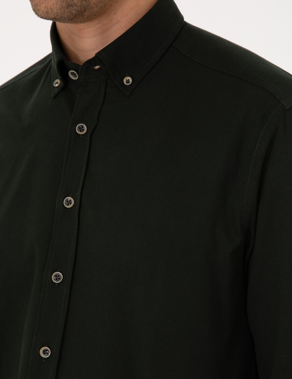 Koyu Haki Regular Fit Uzun Kollu G_mlek - Pierre cardin фото 7