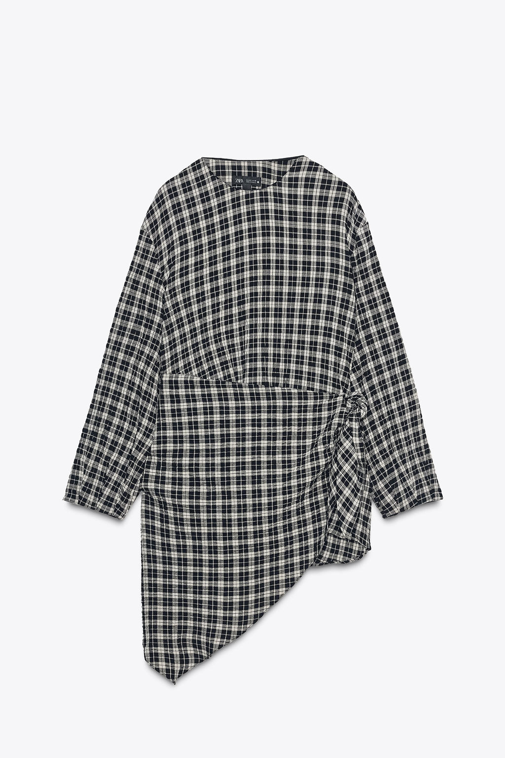 CHECK SHIRT WITH MULTIPOSITIONAL SCARF ZW COLLECTION - Zara фото 10