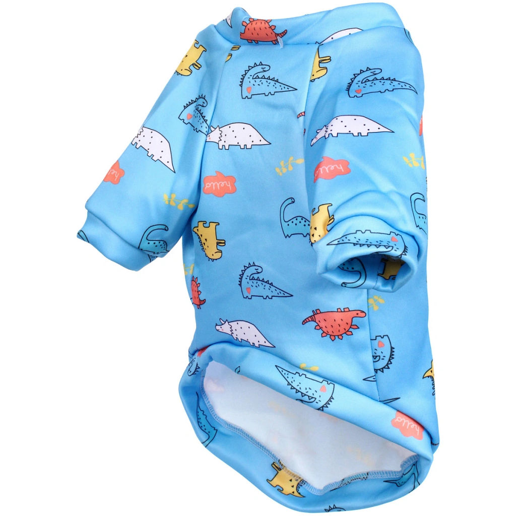 Кофта - толстовка для мелких пород собак "BRO Style", принт динозаврики, р XL