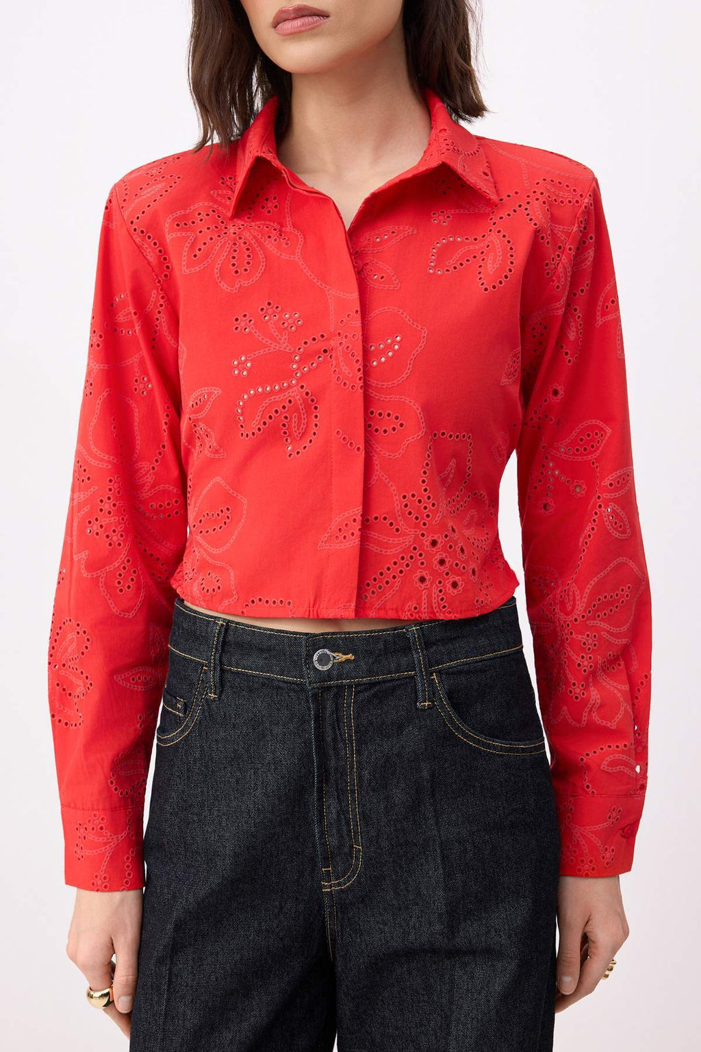 K?rm?z? Vatkal? Fisto Arkadan Baglamal? Gomlek TWOSS26GO00114