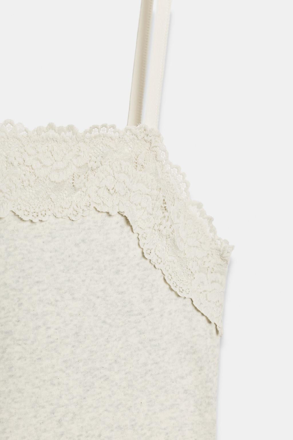 LACE STRAPPY TOP - Zara фото 7