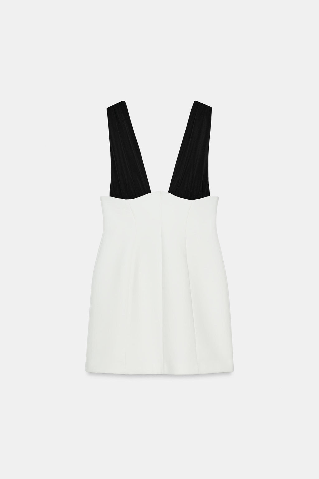 VESTIDO MINI COMBINADO / Blanco / Negro - Zara фото 11