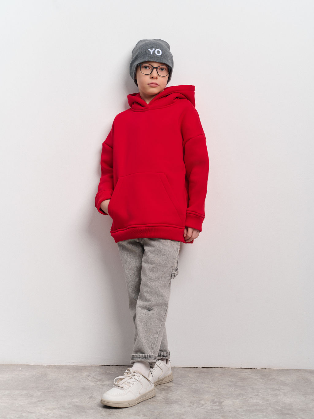 Толстовка с капюшоном для мальчика "Basic" красный