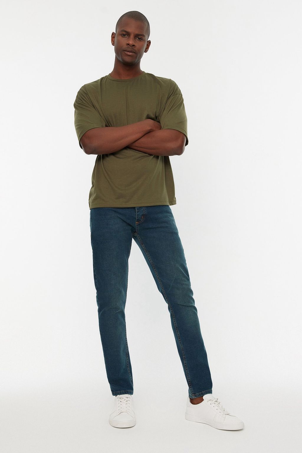 TRENDYOL MAN Indigo Esnek Kumas Skinny Dar Kesim Jeans TMNAW20JE0434 - Trendyolmilla фото 9