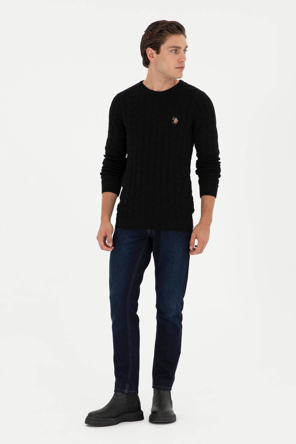 Мужской черный базовый свитер Неожиданная скидка в корзине - U.s. polo assn фото 4