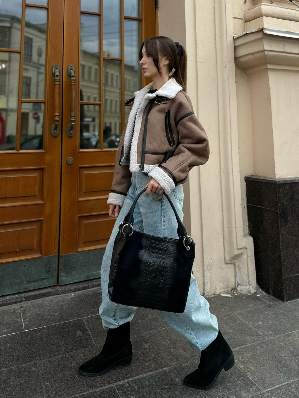 Сумка женская из телячьей кожи