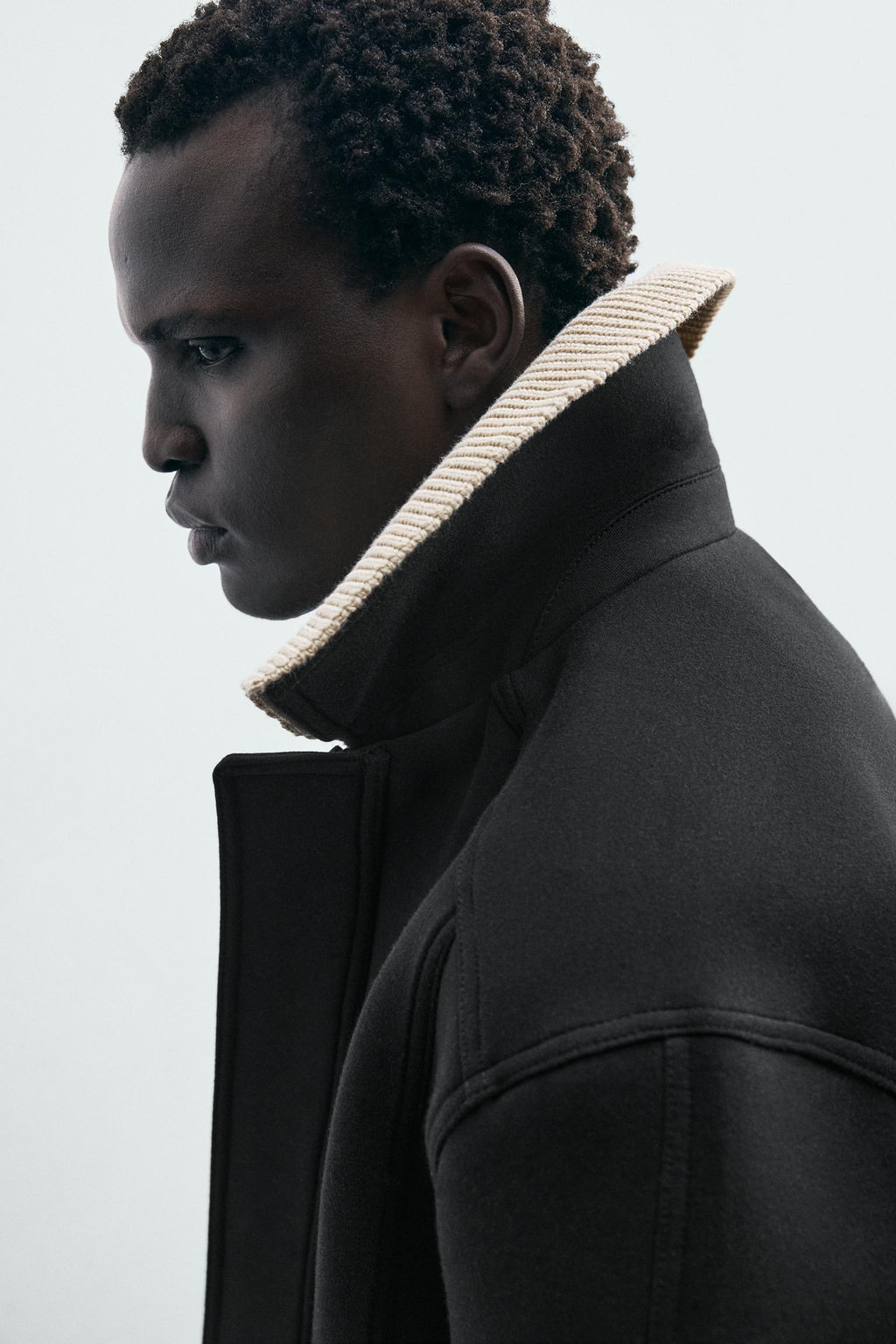 NEOPRENE-EFFECT JACKET WITH CONTRAST COLLAR - Zara фото 7