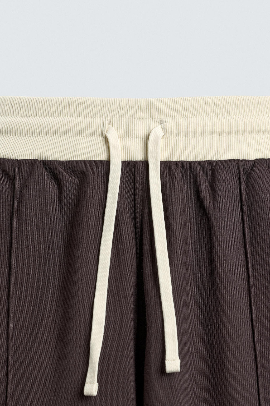 PANTAL?N JOGGER WIDE FIT BANDAS / Granate oscuro - Zara фото 8