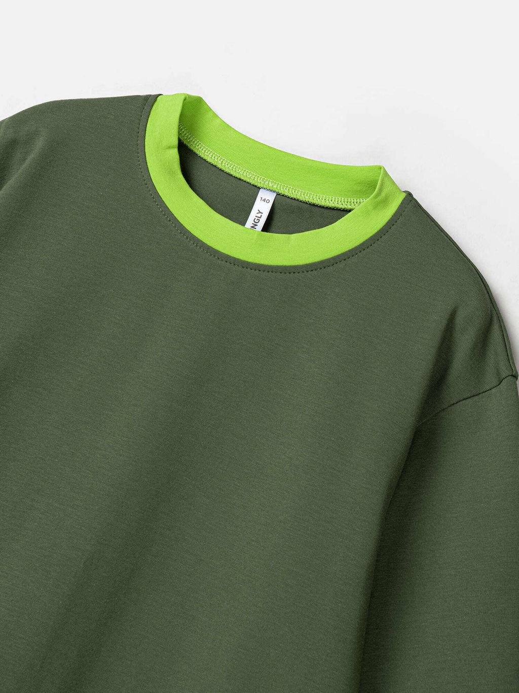 Лонгслив Колор блок Хаки с карманом 7+ - Bungly фото 3