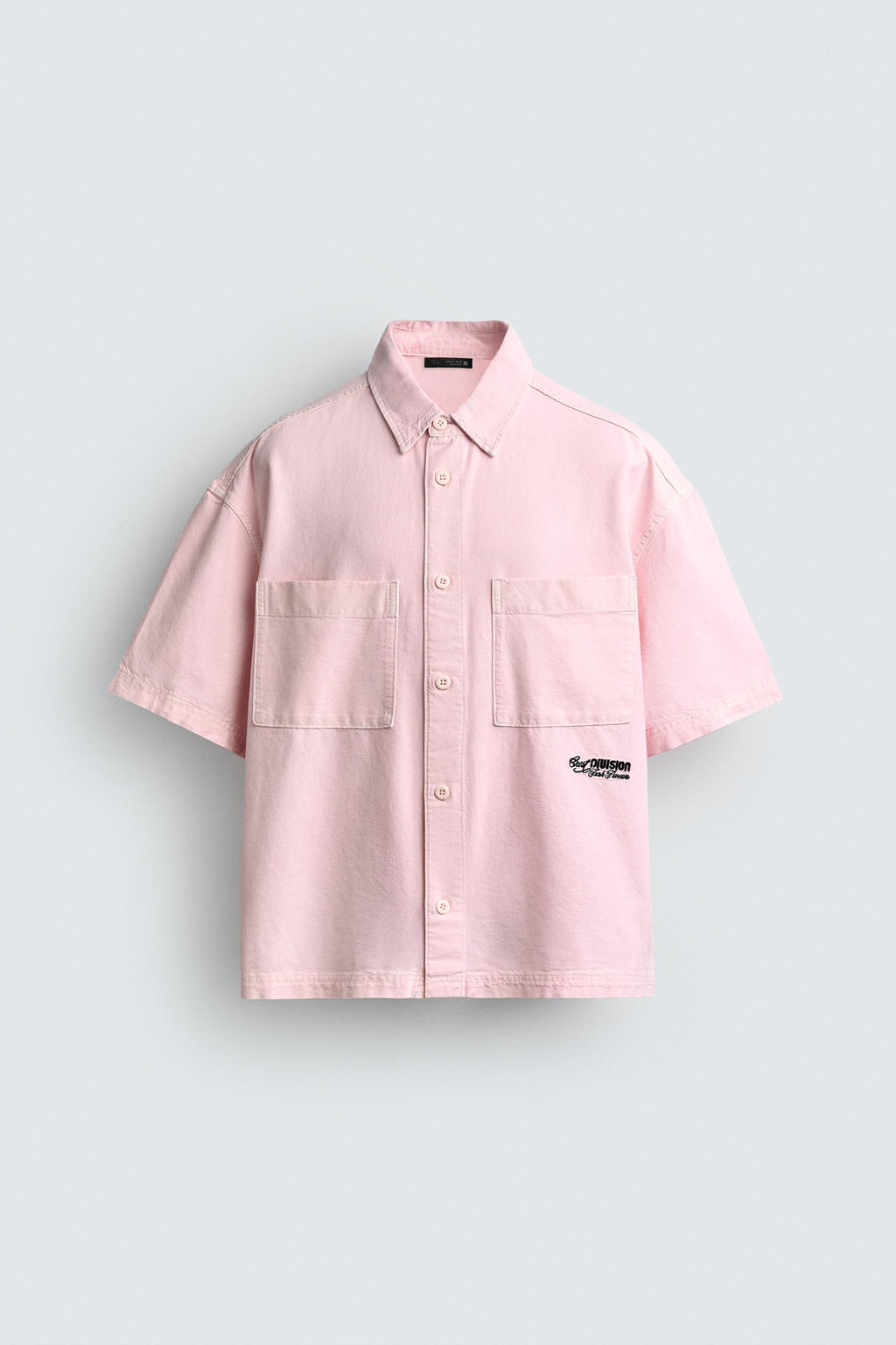 CAMISA RELAXED FIT COMBINADA / Rosa - Zara фото 9