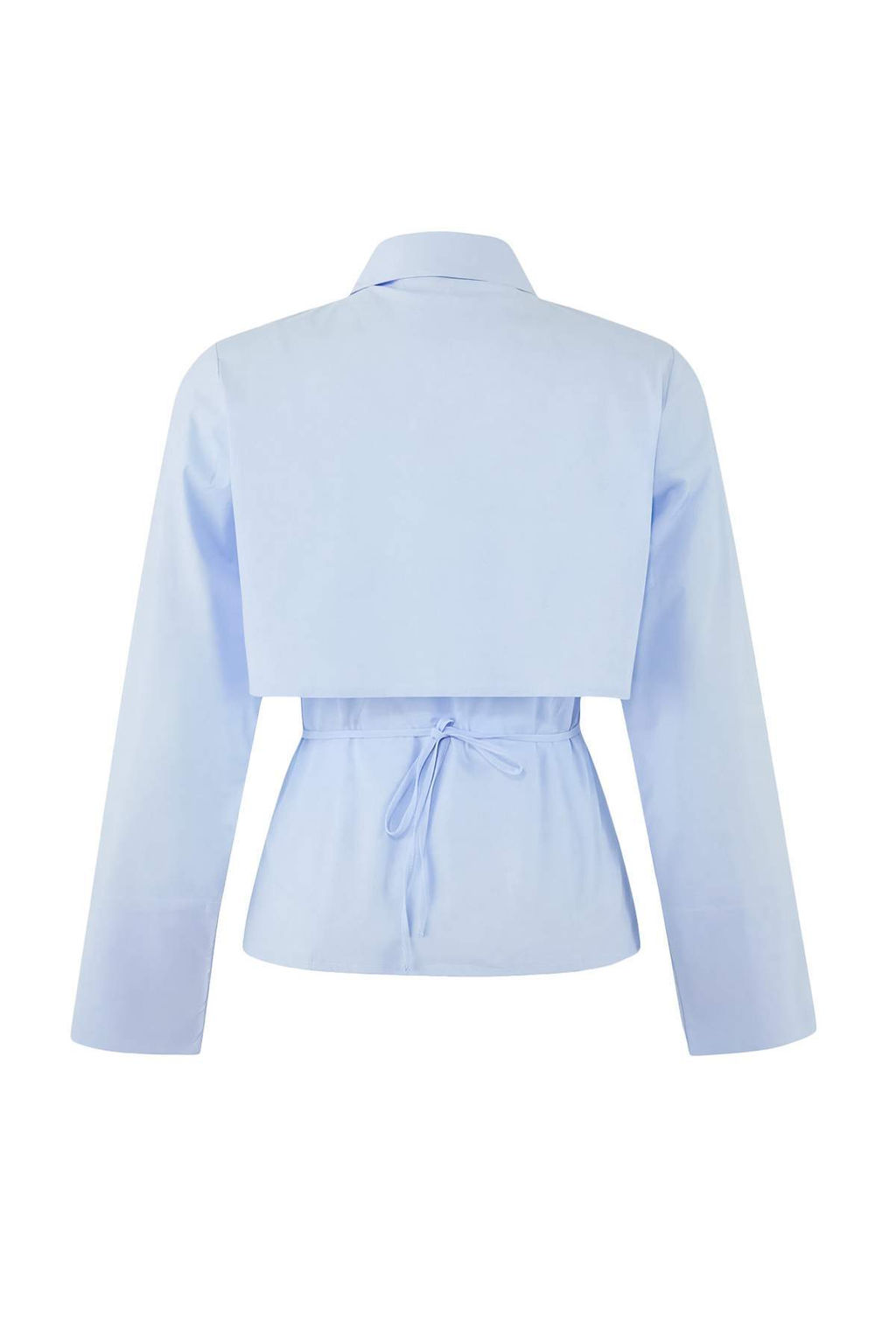 Ac?k Mavi Ikili Parcal? Lycral? Poplin Bedene Oturan Gomlek TWOSS26GO00064