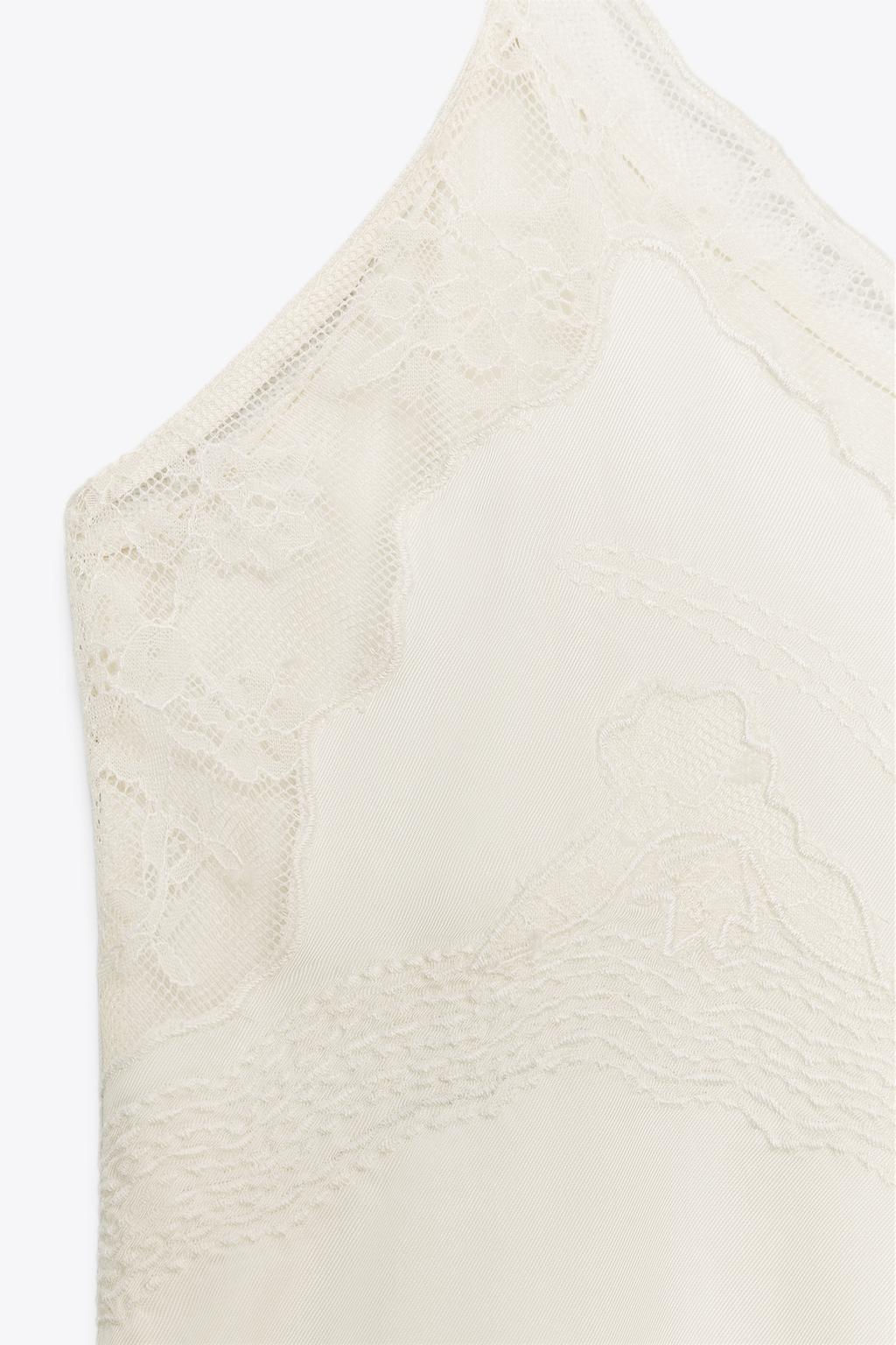 ZW COLLECTION LACE CAMISOLE TOP - Zara фото 6