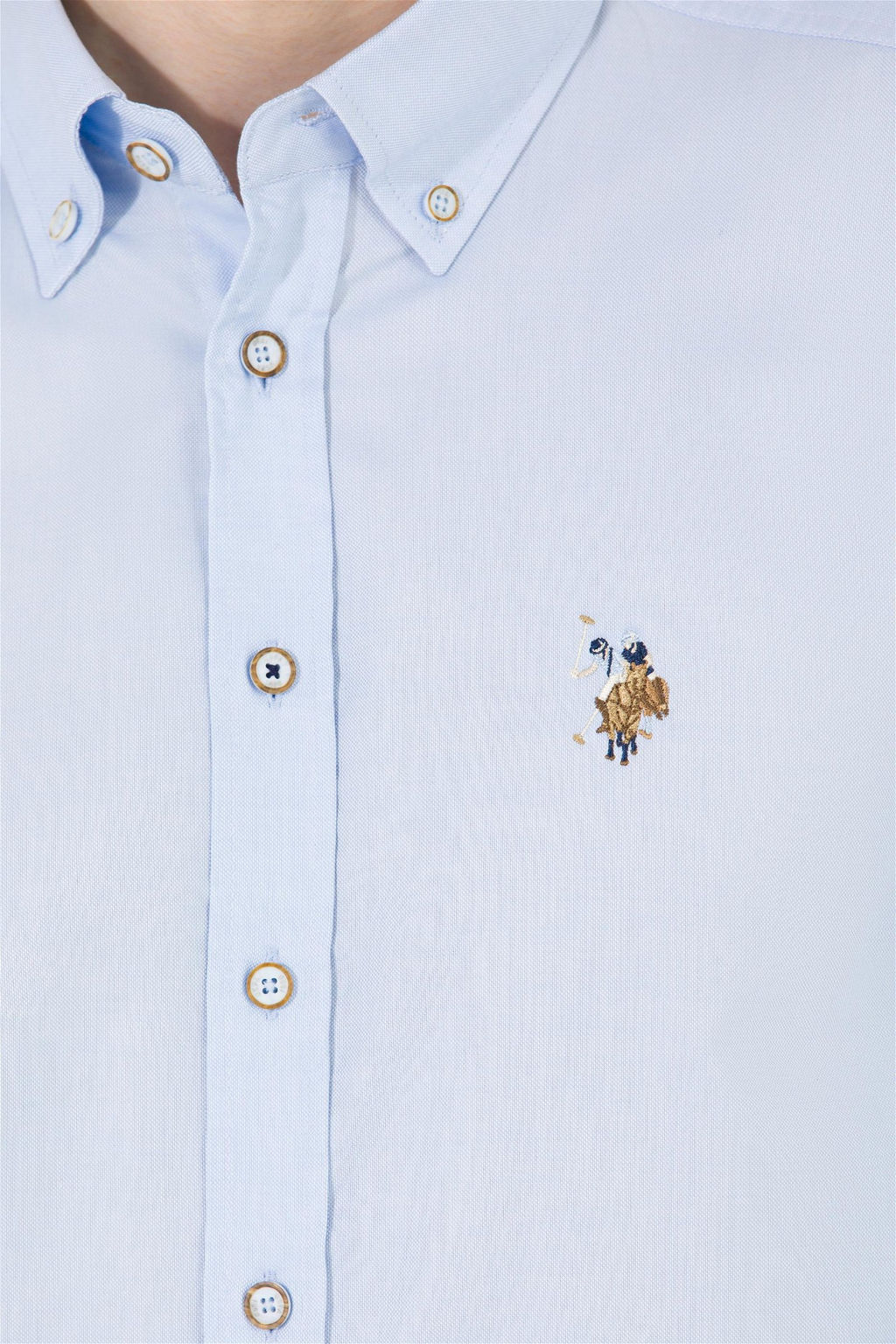 Рубашка мужская голубая Uzunkol Basic - U.s. polo assn фото 14