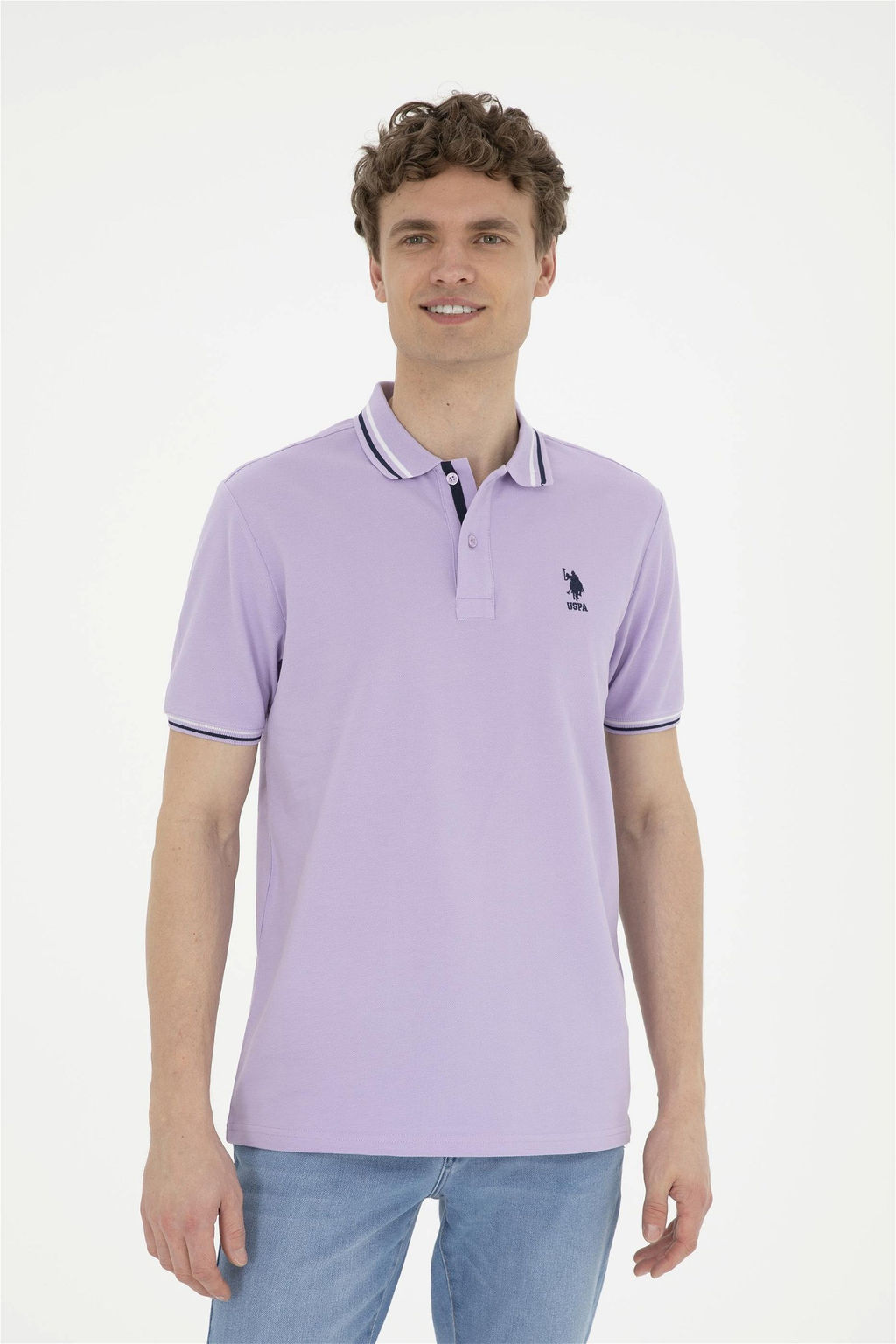 Футболка мужская U.S. Polo Assn сиреневая