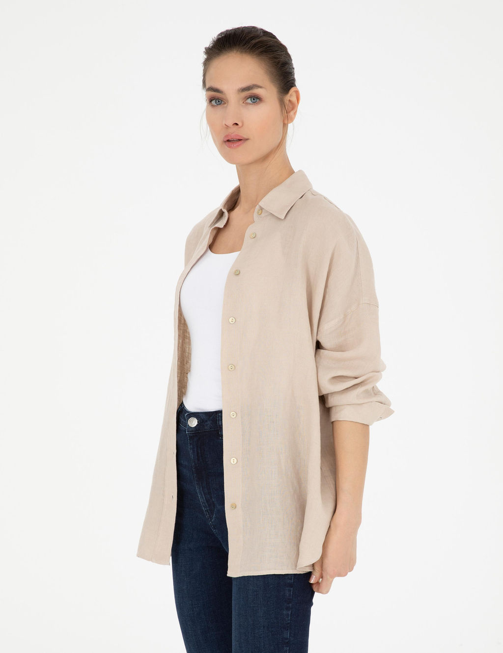 Kum Oversize Keten G_mlek