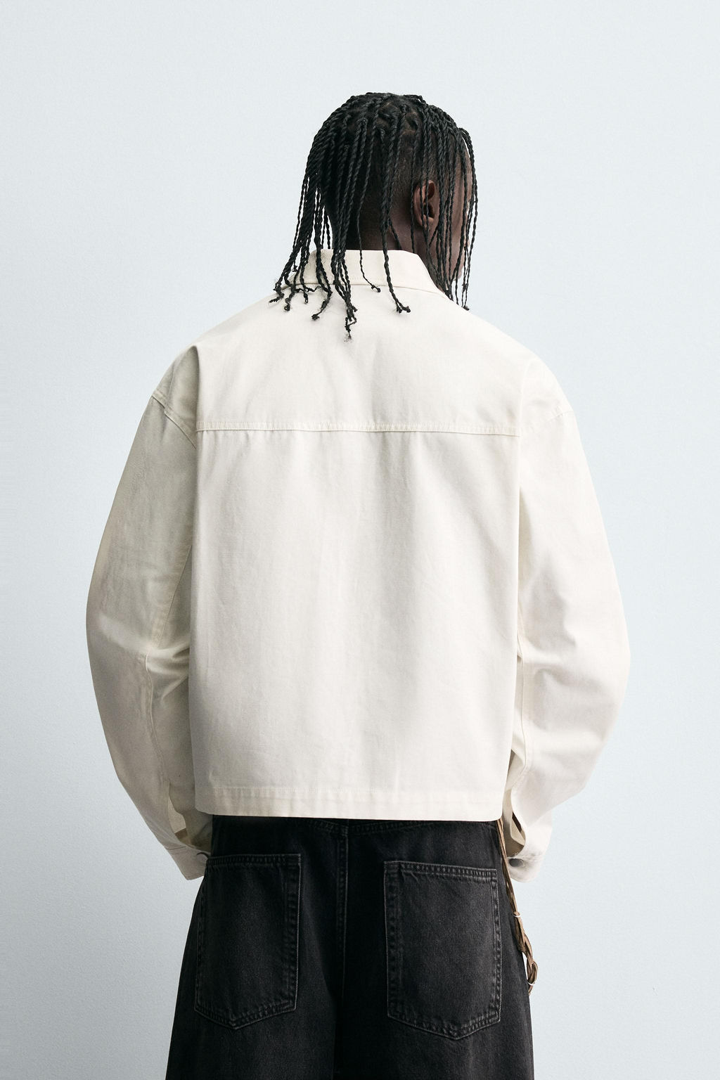 TEXTURED CROPPED FIT OVERSHIRT - Zara фото 3