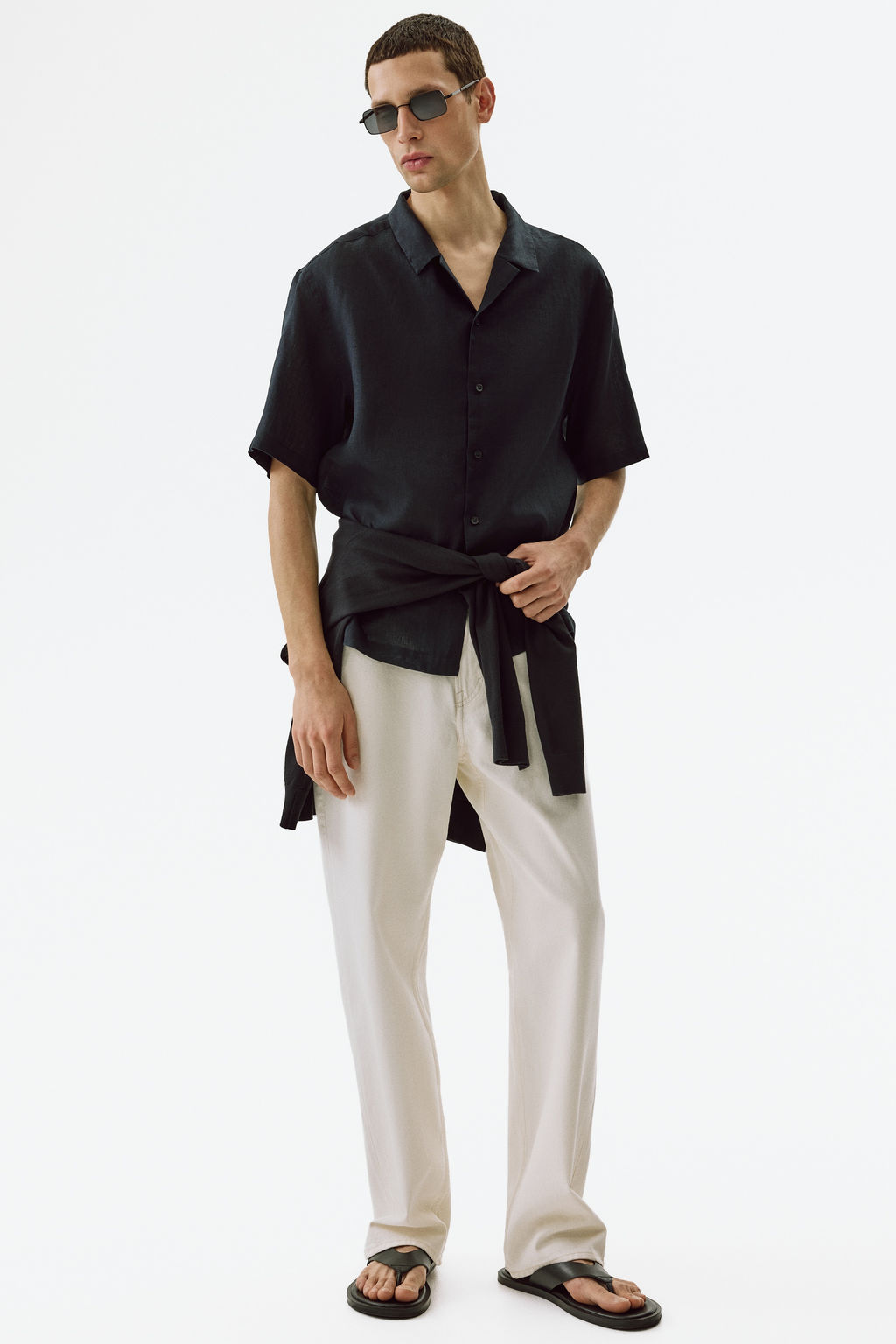 Camisa resort de lino Relaxed Fit - H&m фото 6