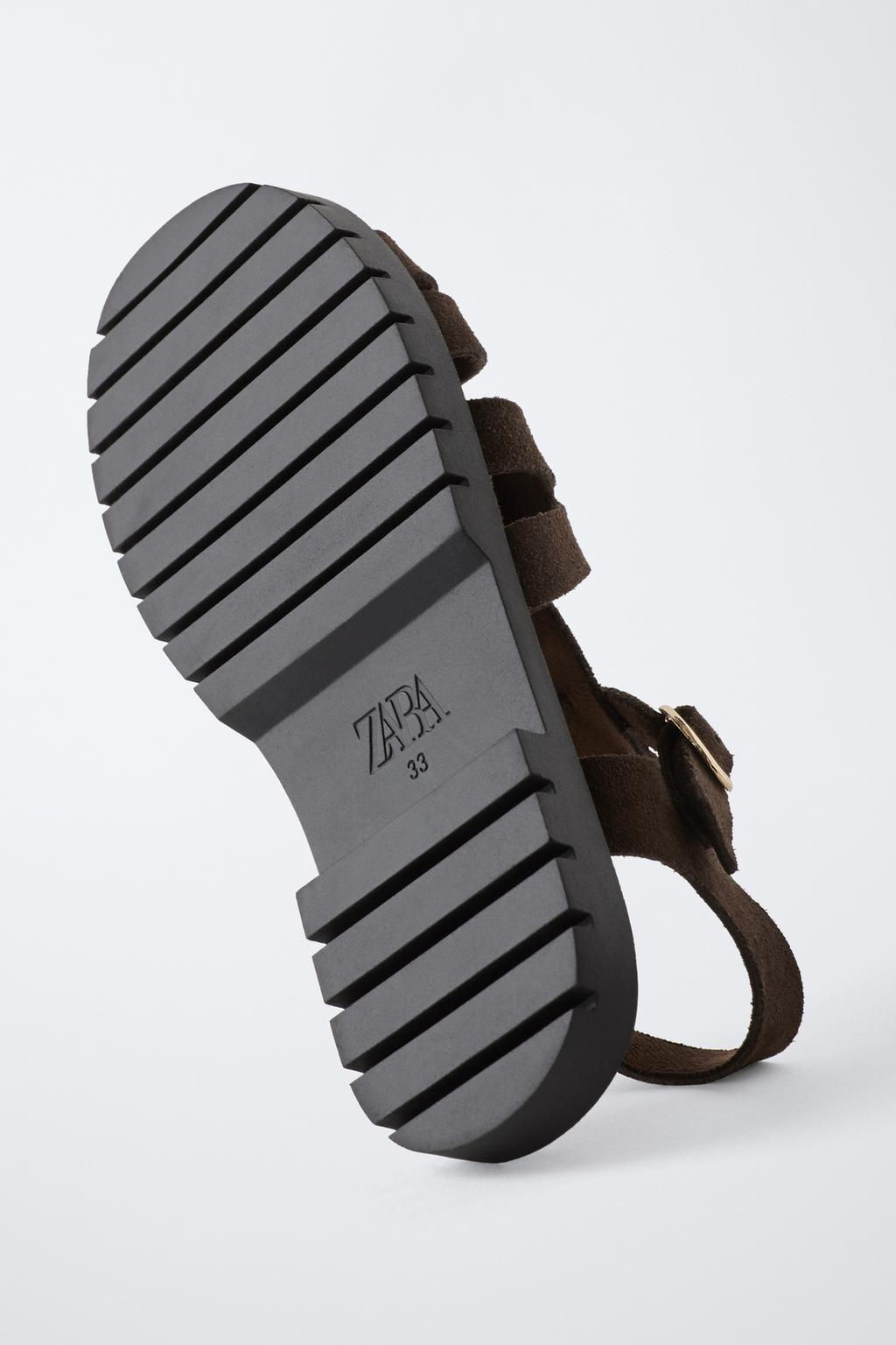 SPLIT SUEDE CAGE SANDALS - Zara фото 6