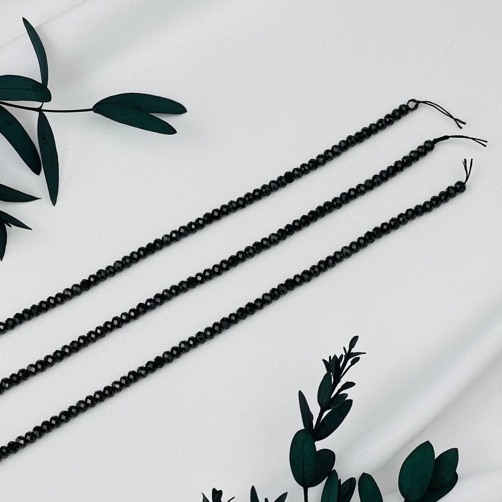 Бусины для рукоделия из Шпинели черной 39 см