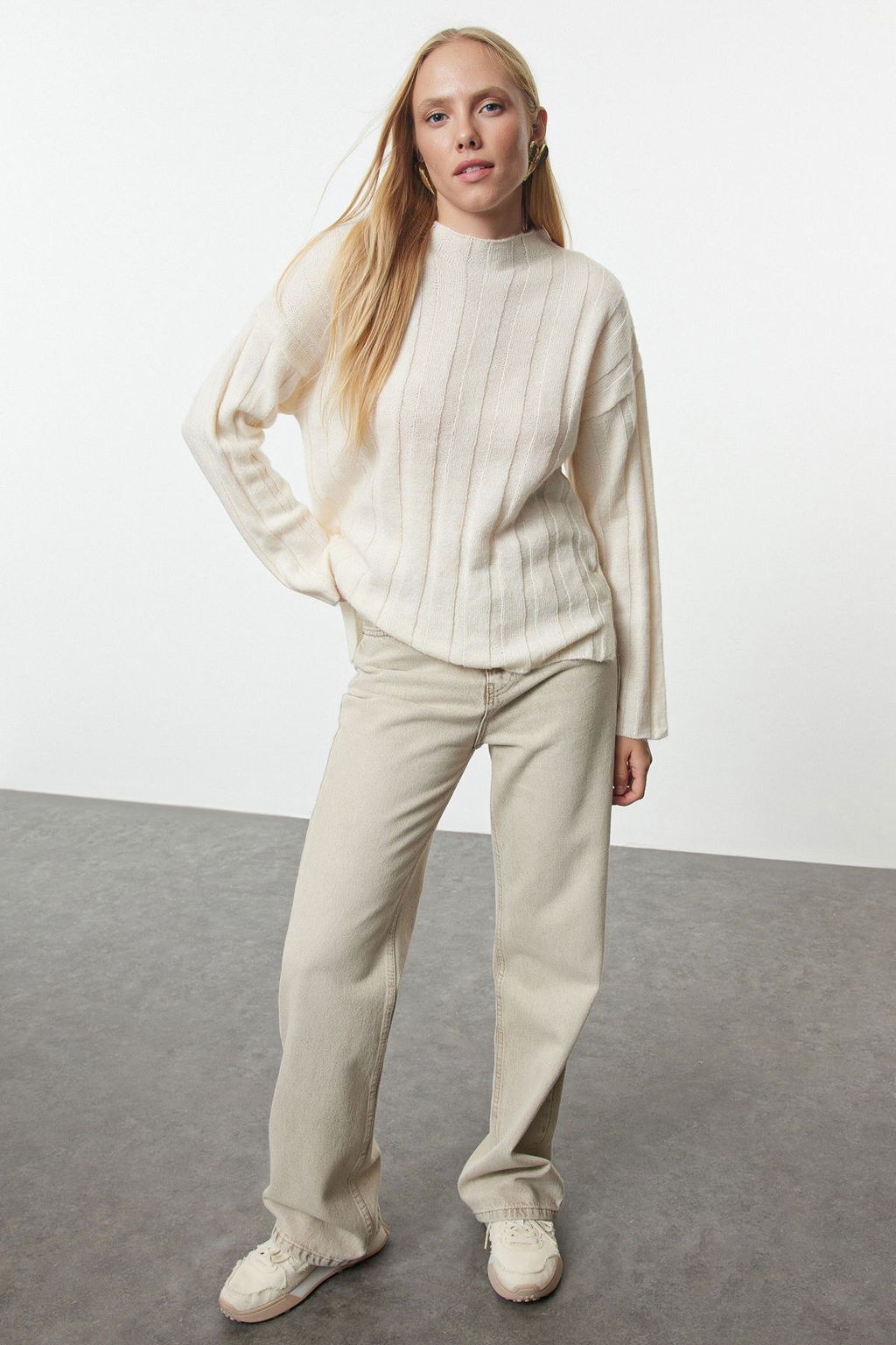 Kemik More Sustainable Yumusak Dokulu Basic Triko Kazak TWOAW25KZ00335 - Trendyolmilla фото 2