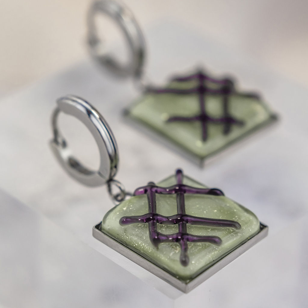 Серьги из муранского стекла TARTAN DESIGN LS3560 - Vloes фото 3