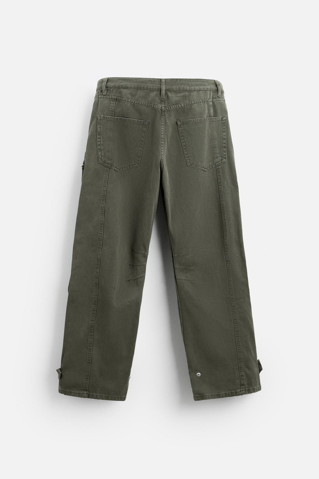 CARGO POCKET DENIM TROUSERS - Zara фото 17