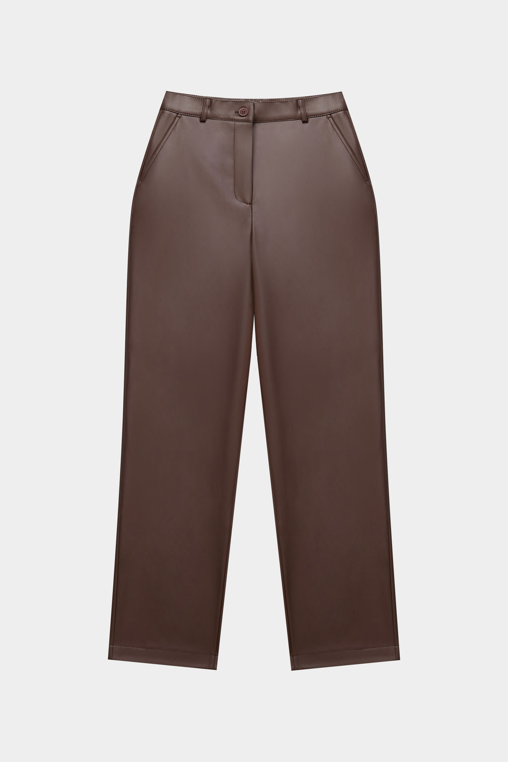 Брюки прямого силуэта из экокожи - Mollis фото 5