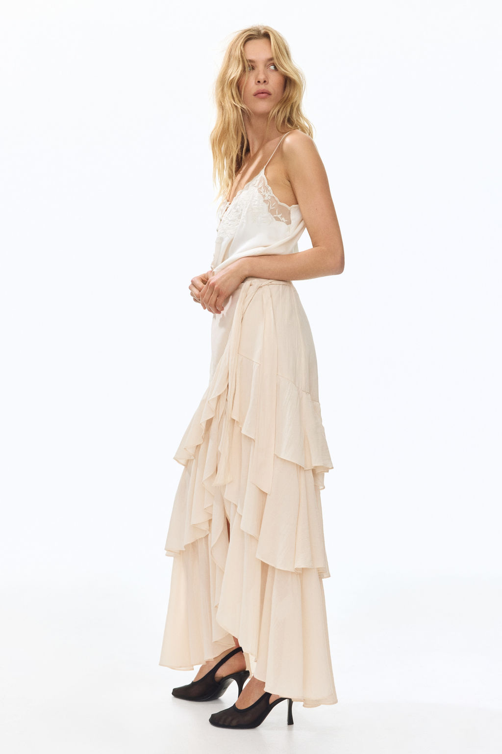 Tiered wrap skirt - H&m фото 3