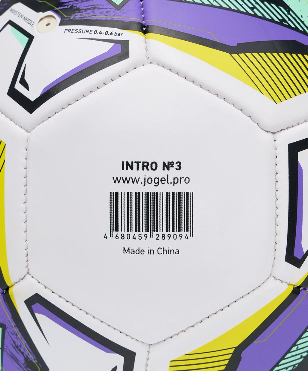 Мяч футбольный JOGEL Intro №3, белый  фото 6