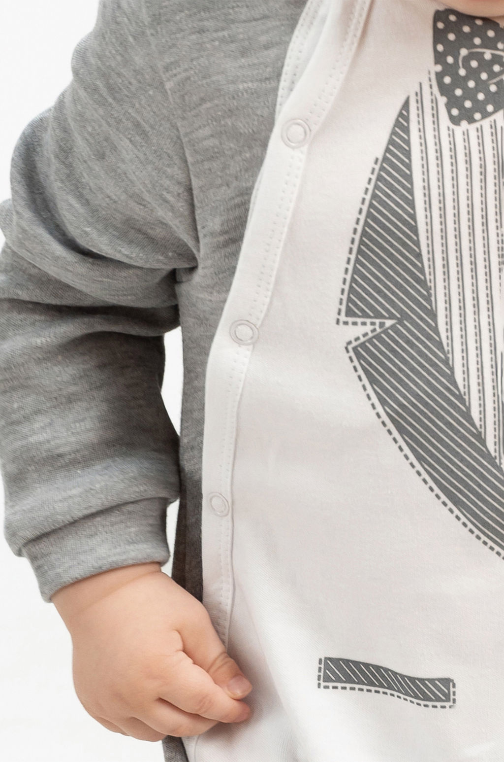 Комбинезон ясельный серый бабочка