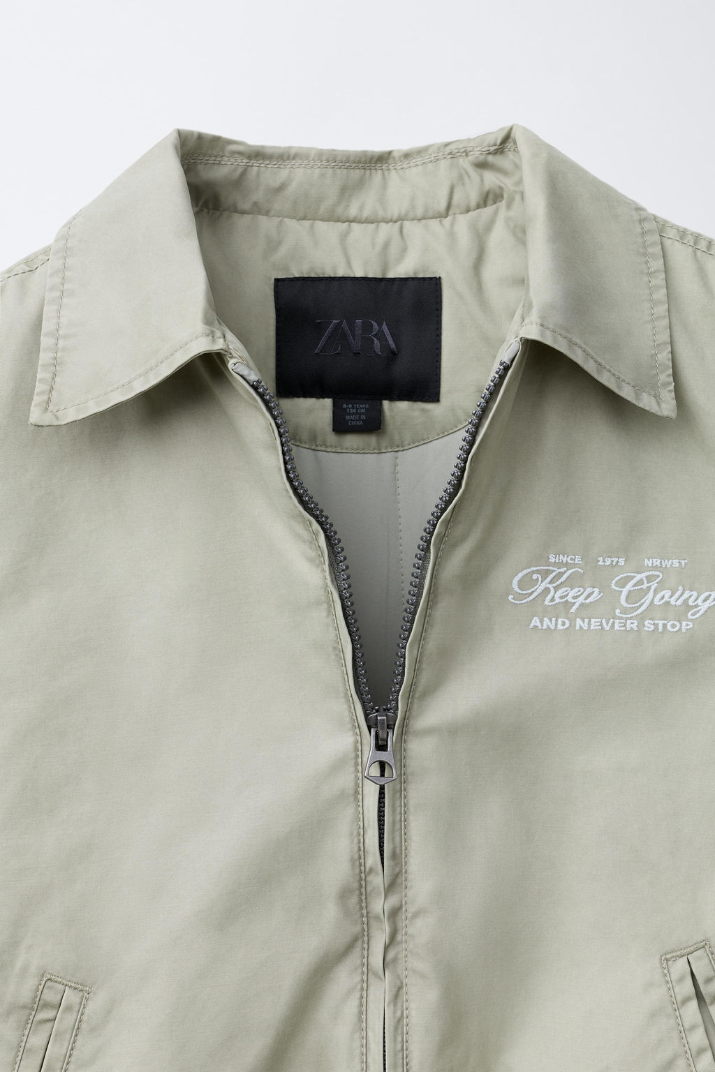 EMBROIDERED TEXT BOMBER JACKET - Zara фото 8