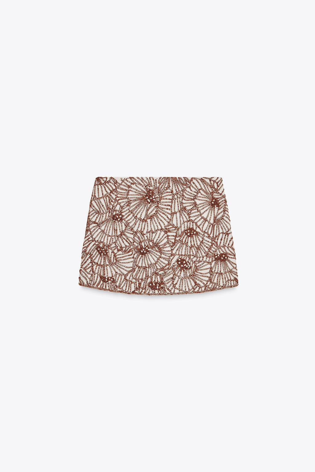 ZW COLLECTION FLORAL EMBROIDERY MINI SKIRT - Zara фото 7