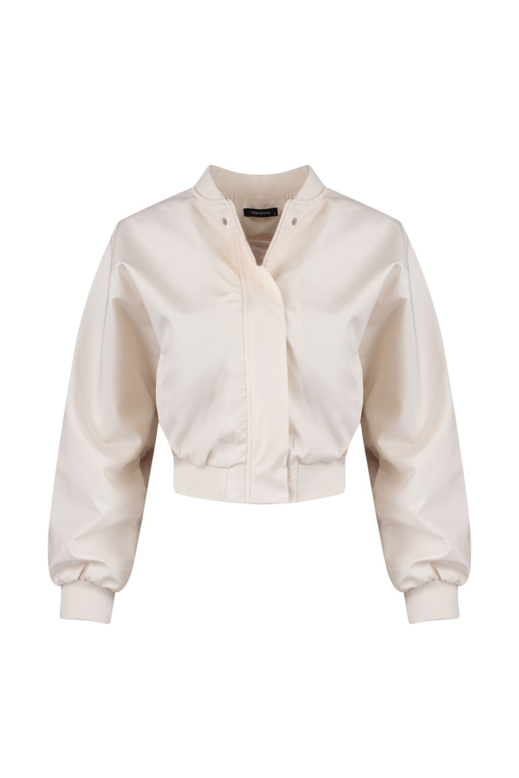 TRENDYOLMILLA Bej Oversize Buzgu Detayl? Su Itici Bomber Ceket Mont TWOSS22MO0099  фото 20