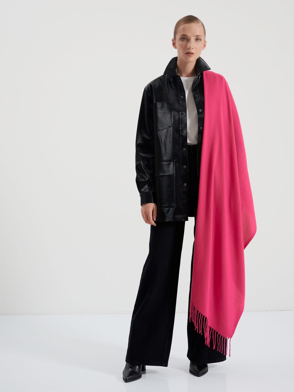 В составе шерсть! Палантин двусторонний - Tantino фото 2