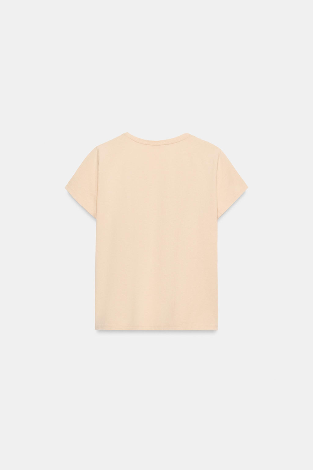 CAMISETA ALGOD?N MANGA CORTA / rosa claro