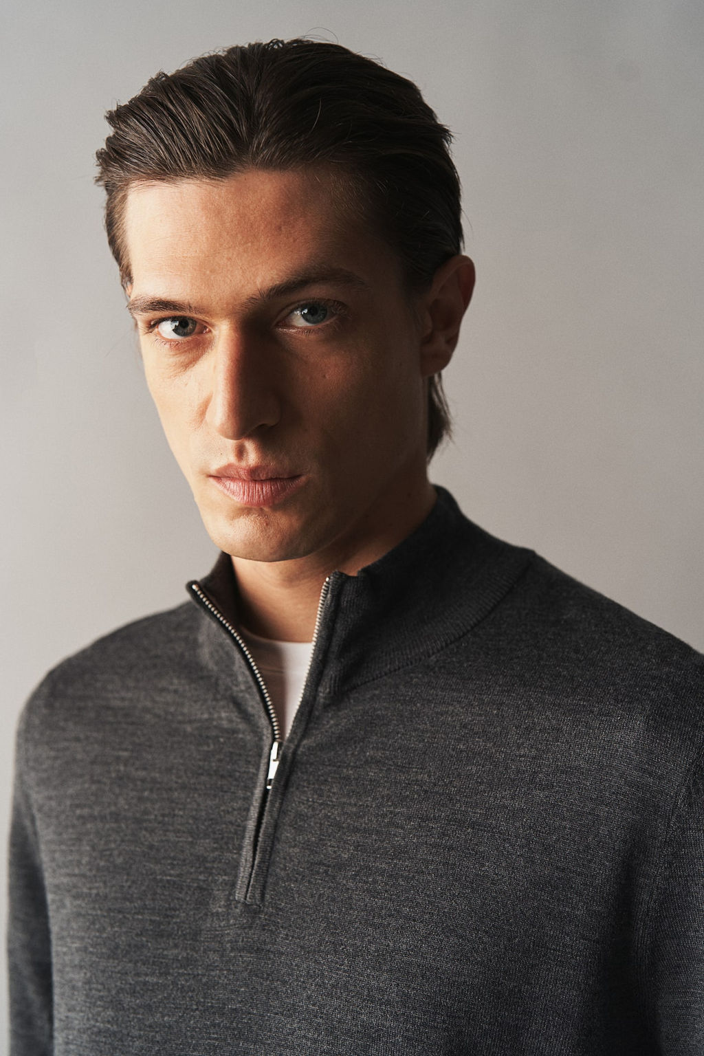 Jersey en lana merino con cremallera Slim Fit - H&m фото 4