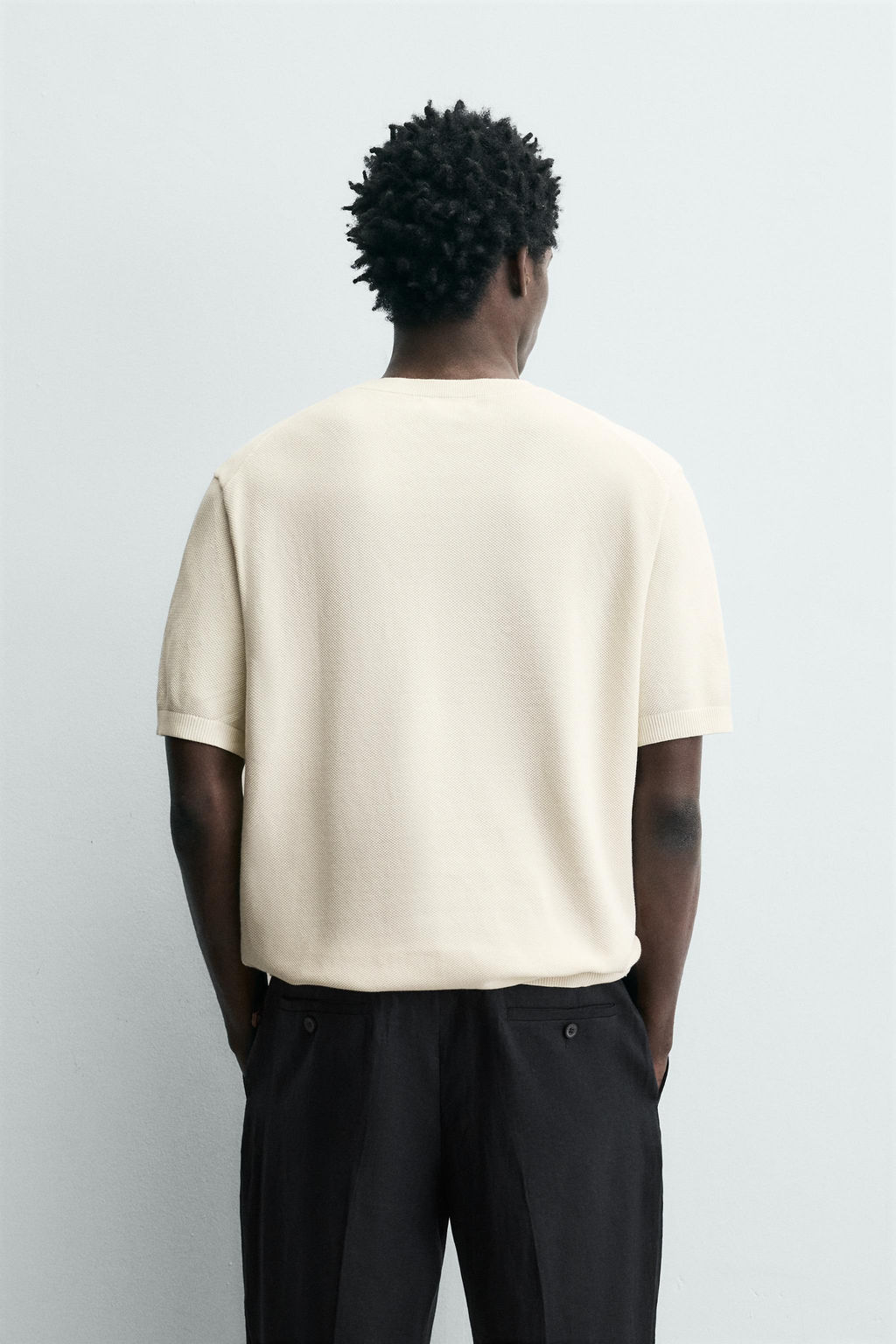 RELAXED FIT KNIT T-SHIRT - Zara фото 10