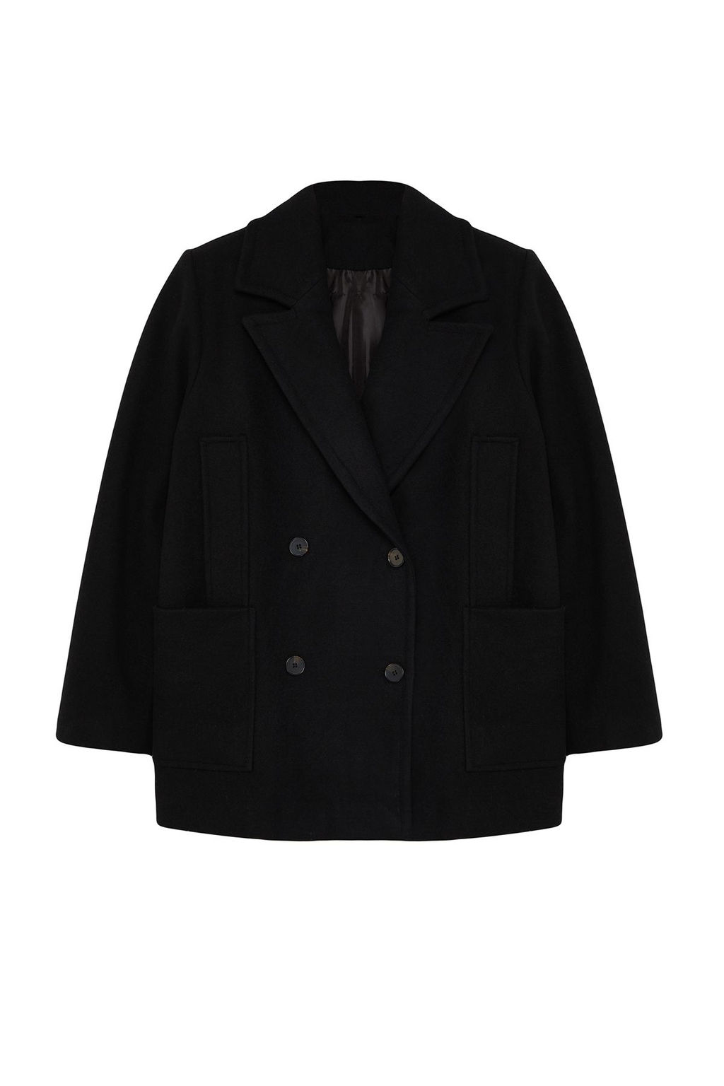 Siyah Cep Detayl? Yumusak Dokulu Regular K?sa Kaban TWOAW25KB00007