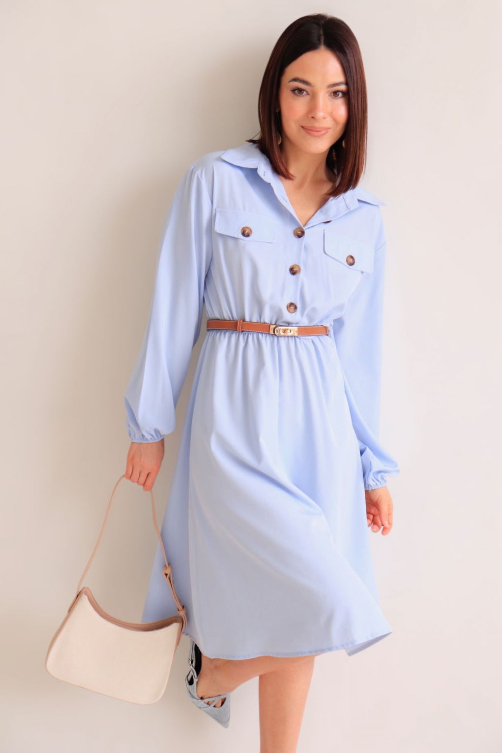 Martichelli Платье небесно-голубое  фото 3