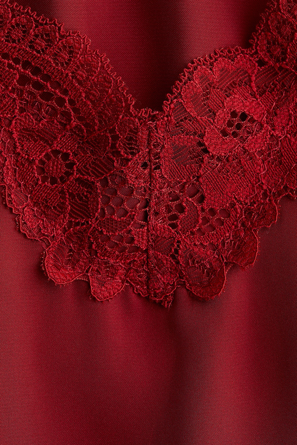 Camis?n lencero de sat?n con detalles de encaje - H&m фото 8