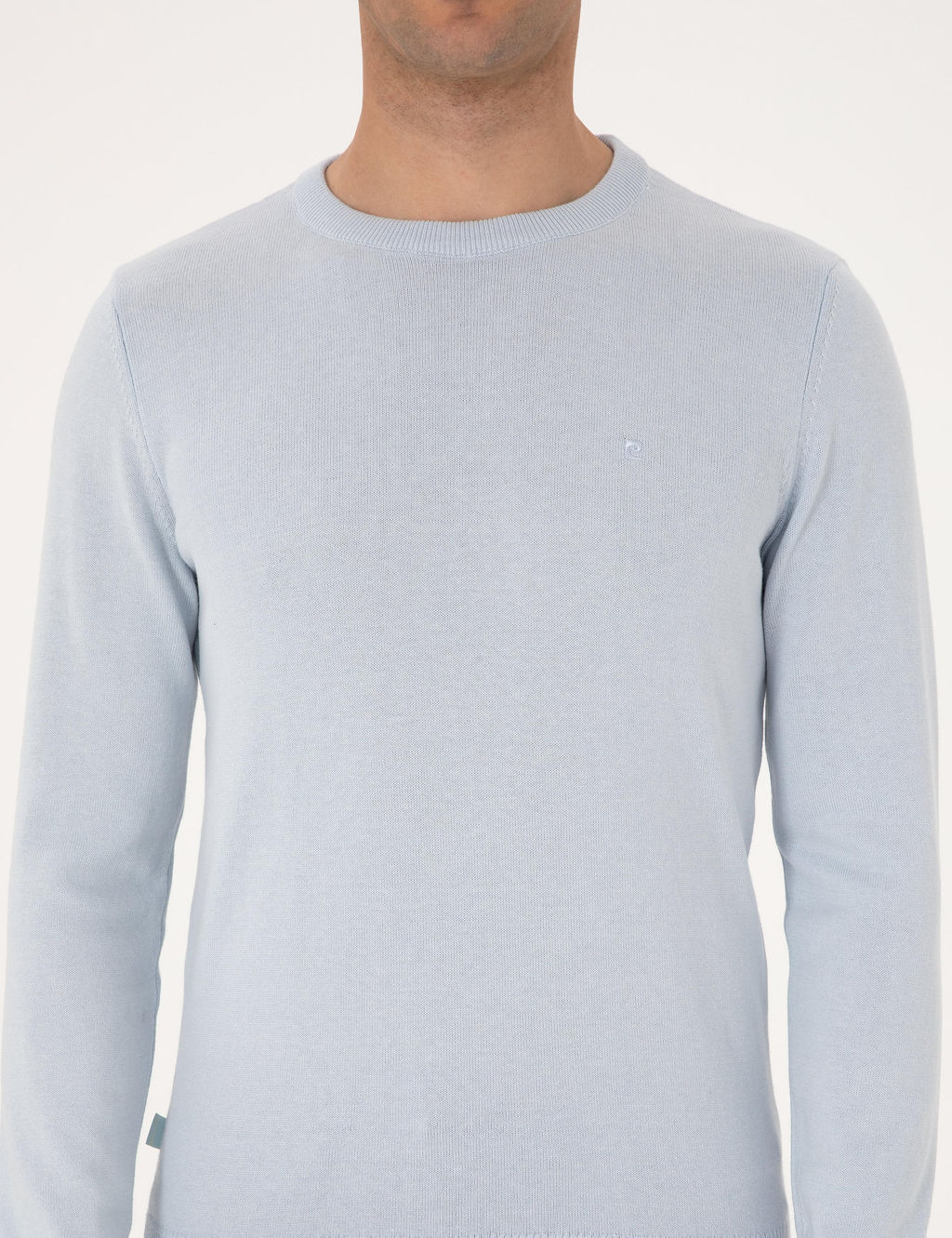 A__k Mavi Slim Fit Bisiklet Yaka Basic Triko Kazak - Pierre cardin фото 6