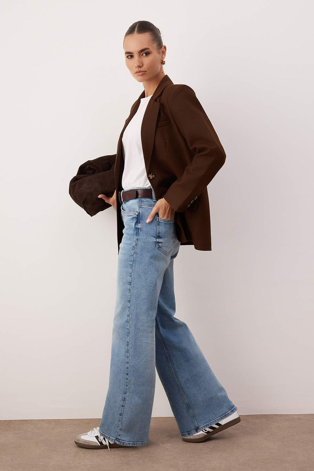 Mavi Yuksek Bel Comfort Esnek Wide Leg/Genis Paca Jeans TWOAW26JE00272 - Trendyolmilla фото 2