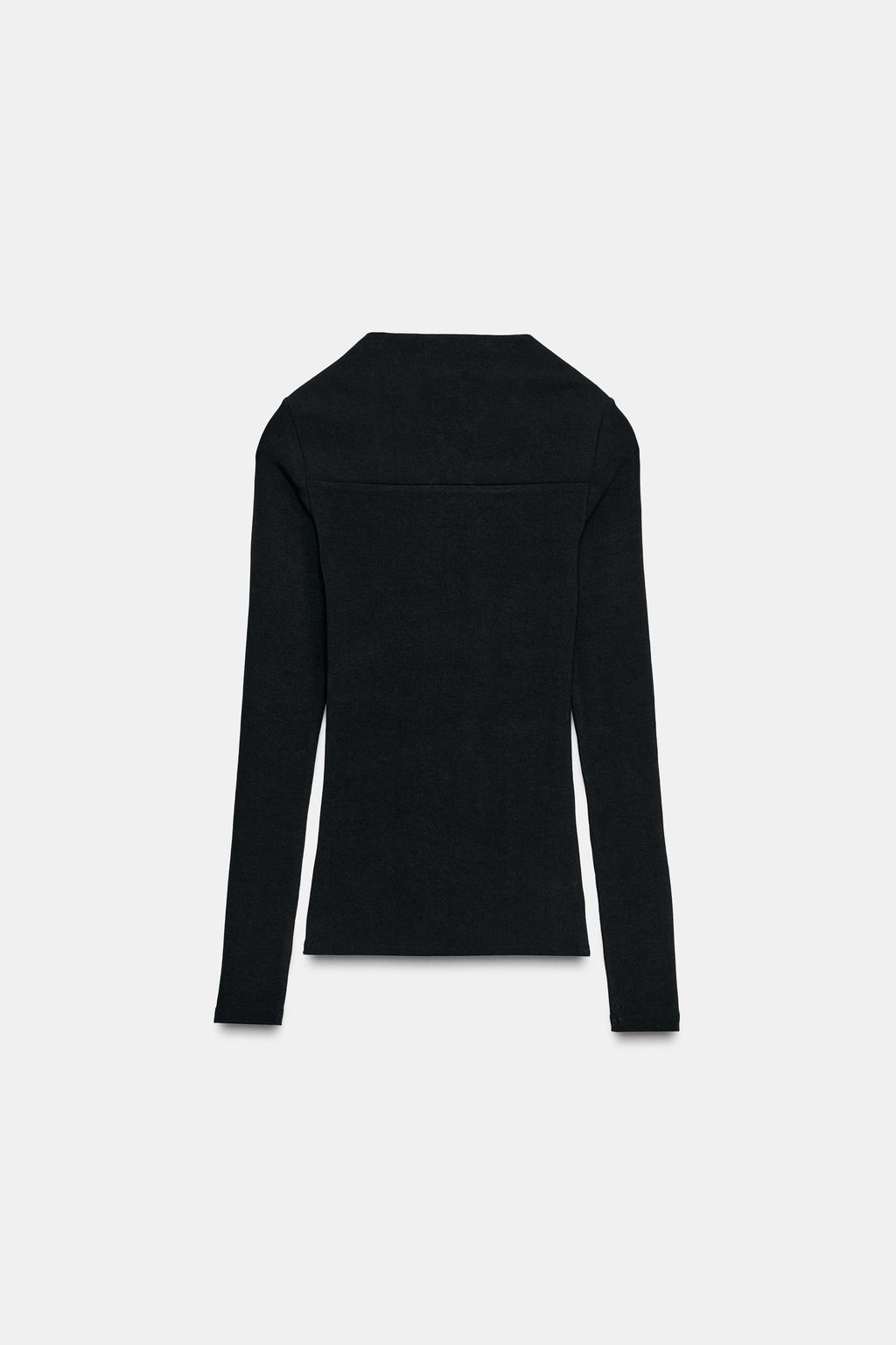 CAMISETA RIB MANGA LARGA / Negro - Zara фото 7