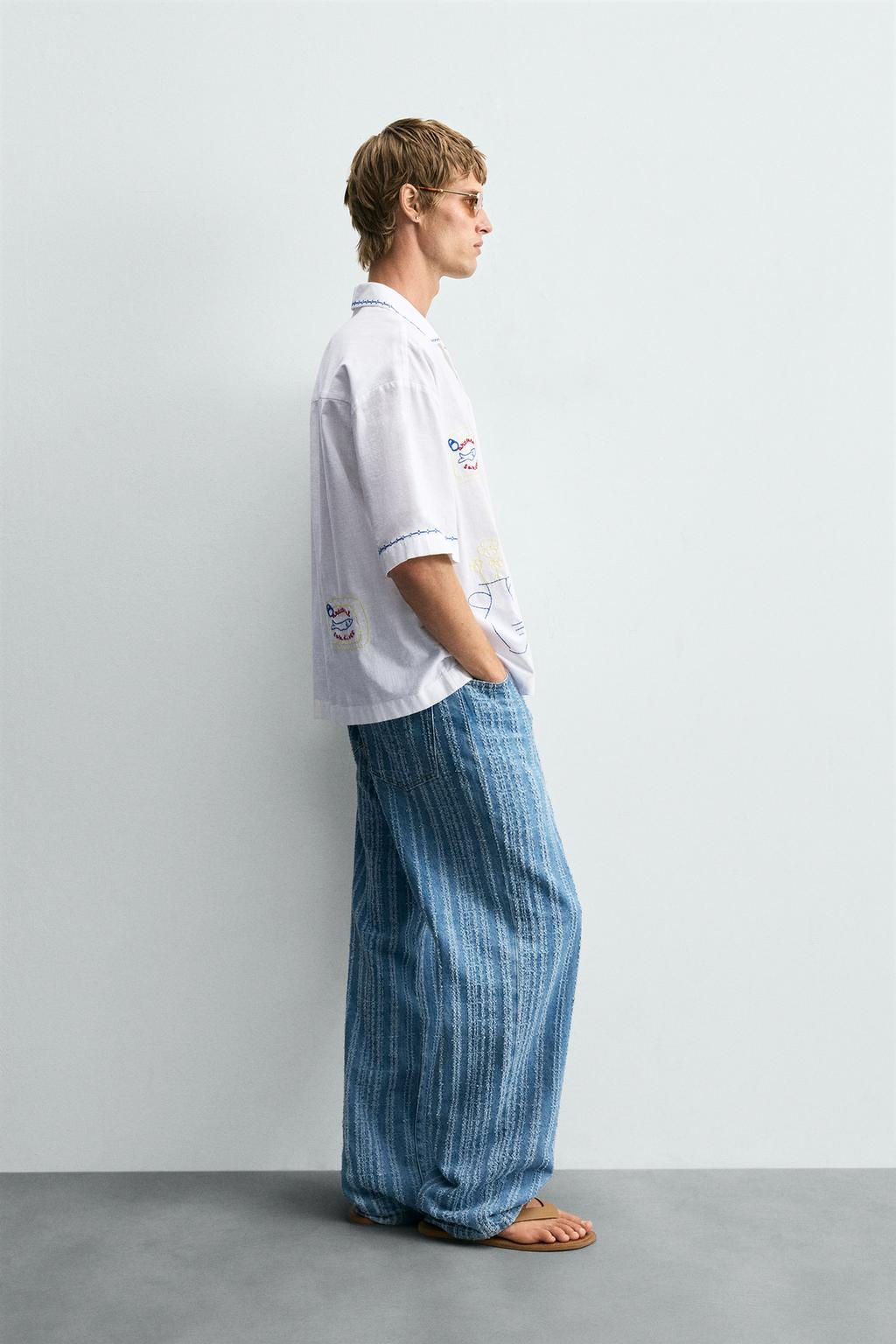 CONTRAST EMBROIDERY SHIRT - Zara фото 4