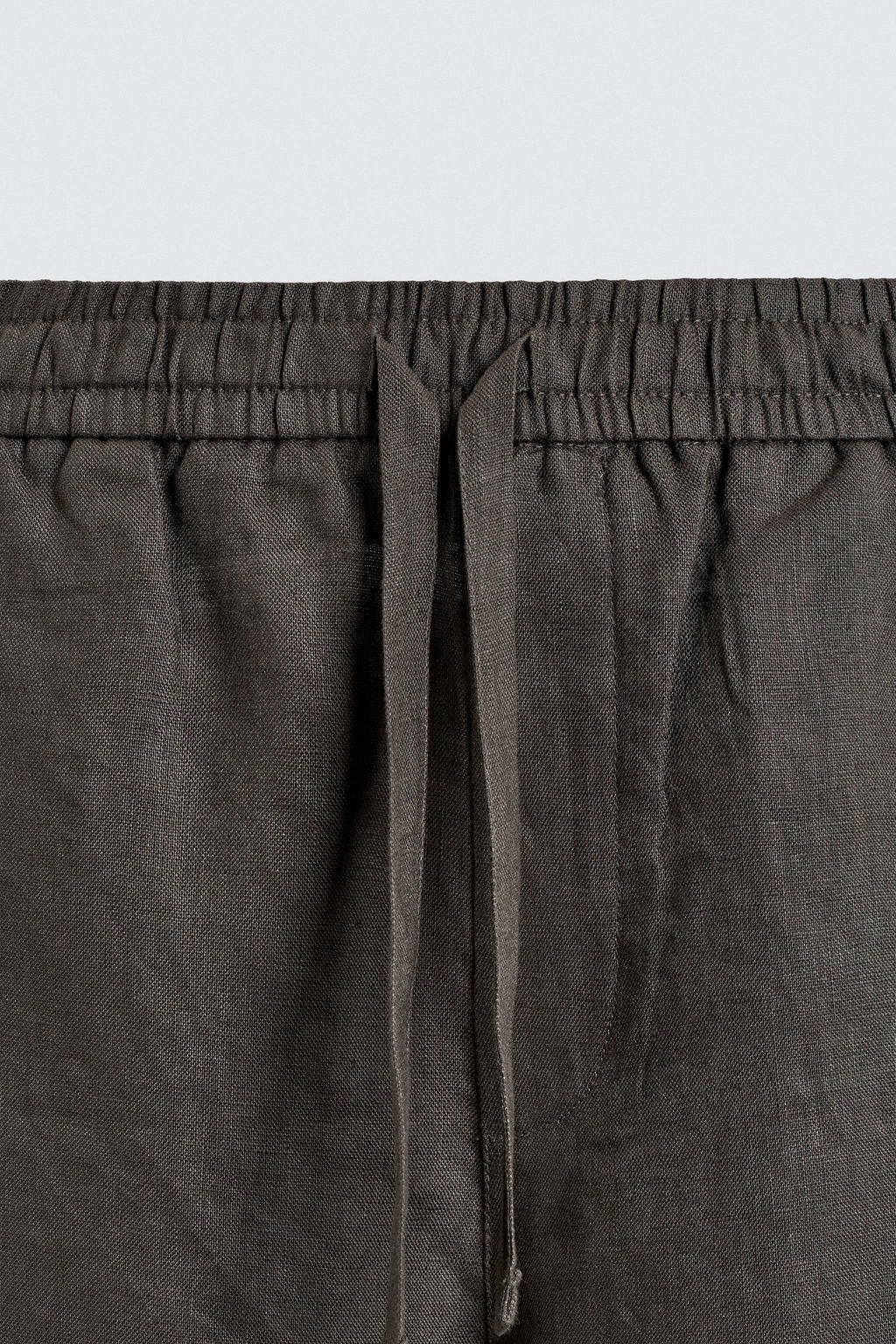 PANTAL?N RELAXED FIT 100% LINO / Verde oscuro - Zara фото 9