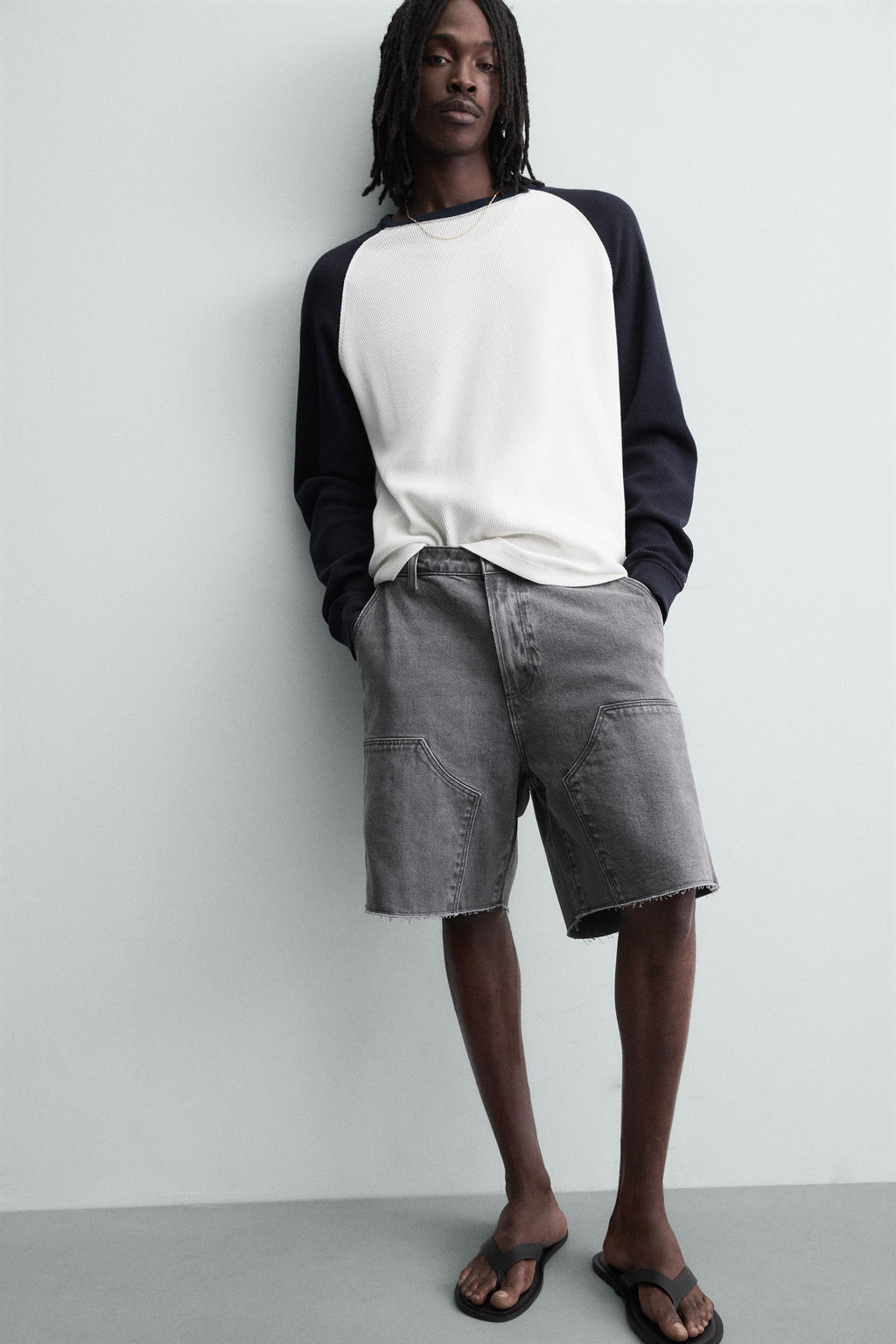 BERMUDA BOLSILLO CARPINTERO / Gris oscuro - Zara фото 6