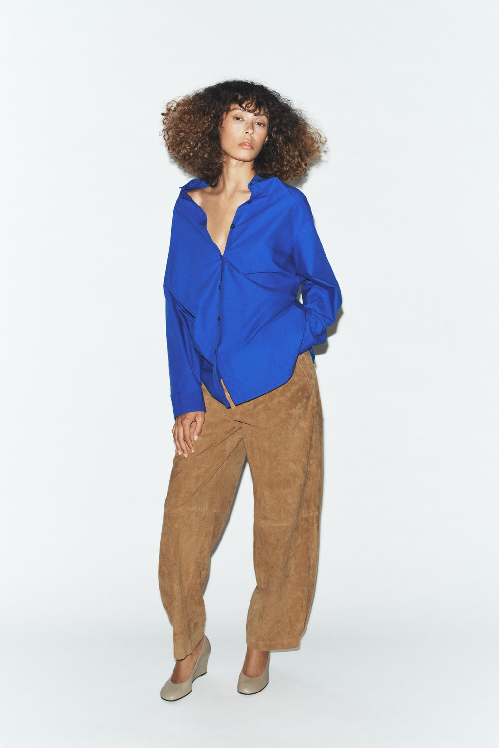 POPLIN SHIRT WITH SIDE DARTS - Zara фото 7