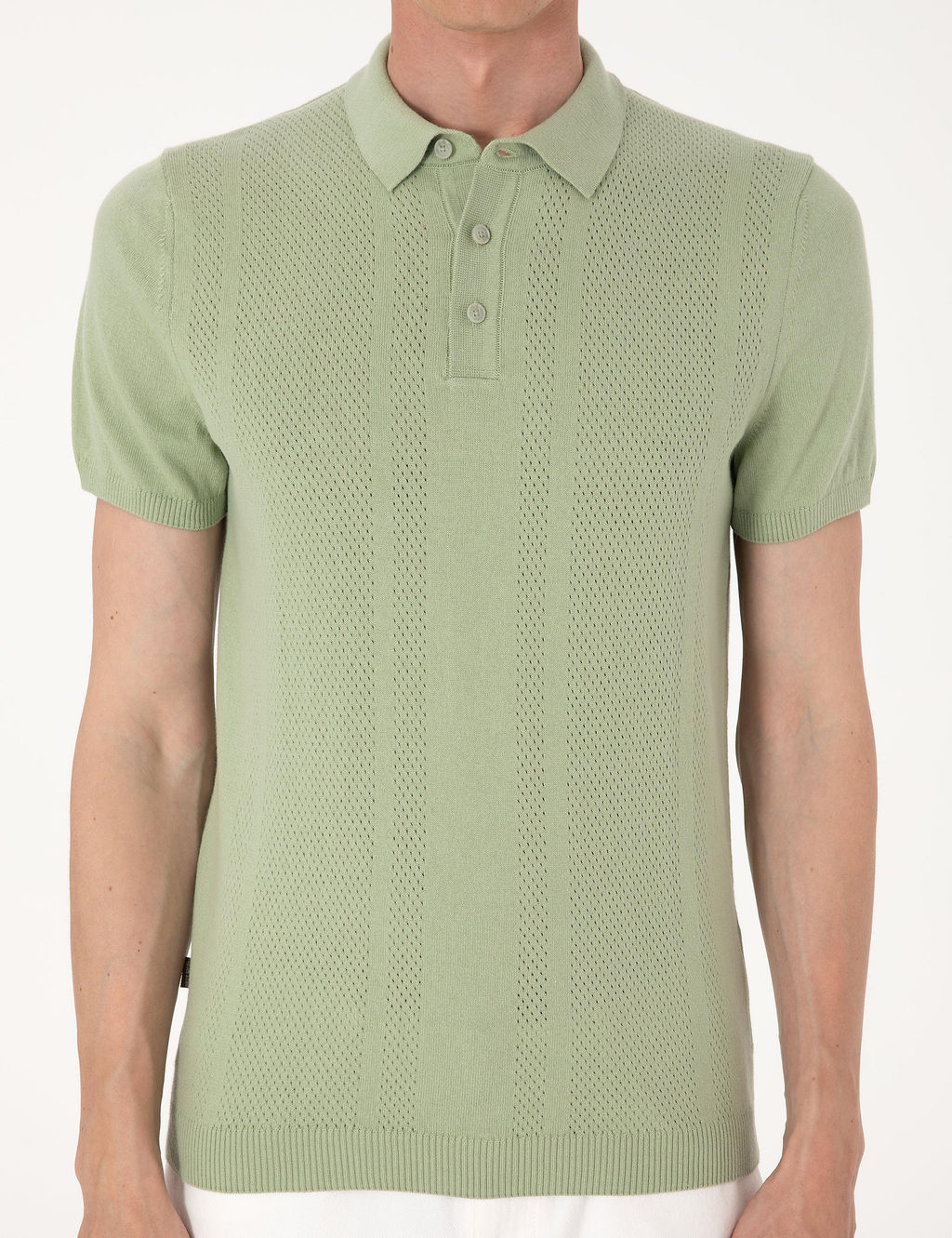 A__k Haki Slim Fit %100 Pamuk Polo Yaka Triko Ti__rt - Pierre cardin фото 6